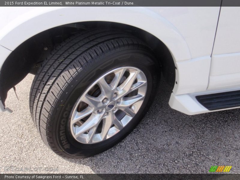 White Platinum Metallic Tri-Coat / Dune 2015 Ford Expedition EL Limited