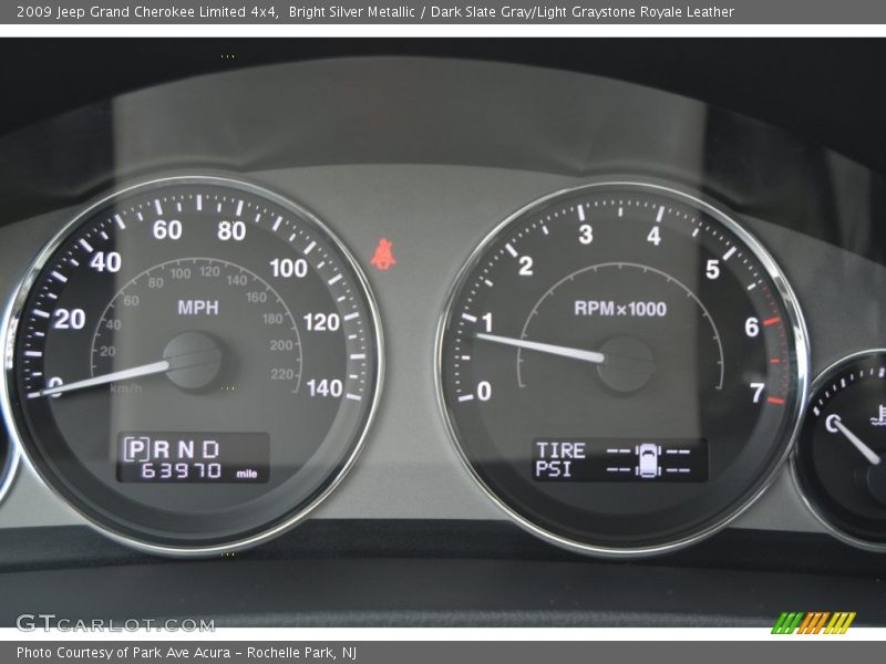 Bright Silver Metallic / Dark Slate Gray/Light Graystone Royale Leather 2009 Jeep Grand Cherokee Limited 4x4