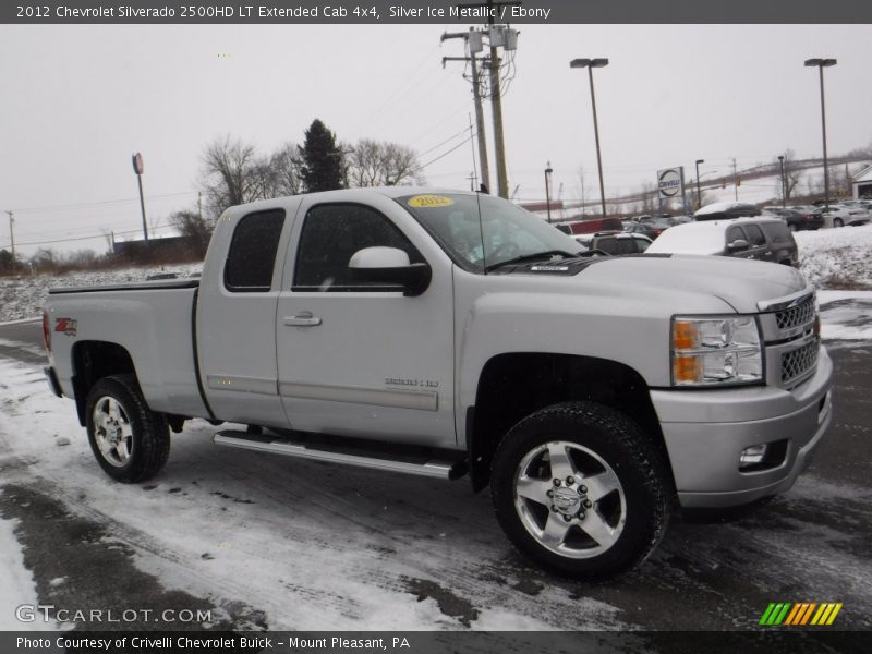 Silver Ice Metallic / Ebony 2012 Chevrolet Silverado 2500HD LT Extended Cab 4x4