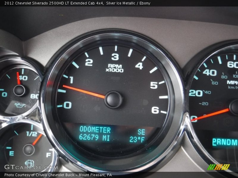 Silver Ice Metallic / Ebony 2012 Chevrolet Silverado 2500HD LT Extended Cab 4x4