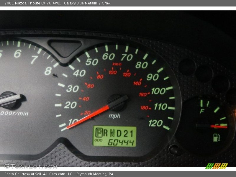 Galaxy Blue Metallic / Gray 2001 Mazda Tribute LX V6 4WD