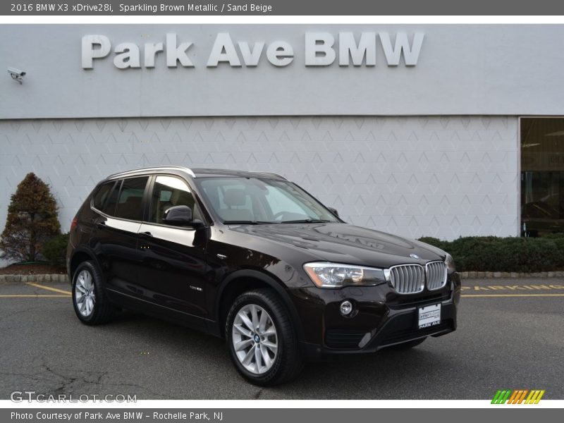 Sparkling Brown Metallic / Sand Beige 2016 BMW X3 xDrive28i
