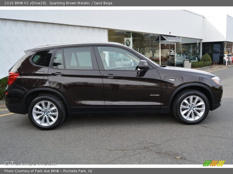 Sparkling Brown Metallic / Sand Beige 2016 BMW X3 xDrive28i