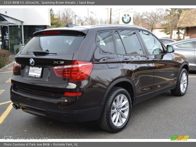 Sparkling Brown Metallic / Sand Beige 2016 BMW X3 xDrive28i