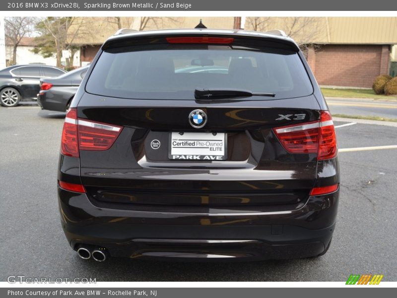 Sparkling Brown Metallic / Sand Beige 2016 BMW X3 xDrive28i