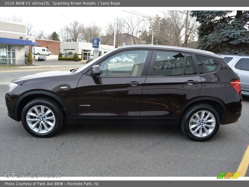 Sparkling Brown Metallic / Sand Beige 2016 BMW X3 xDrive28i