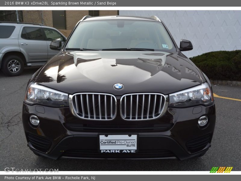 Sparkling Brown Metallic / Sand Beige 2016 BMW X3 xDrive28i