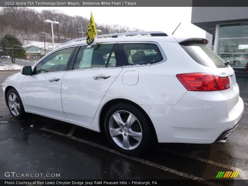 Bellanova White Pearl / Taupe 2012 Acura TSX Technology Sport Wagon
