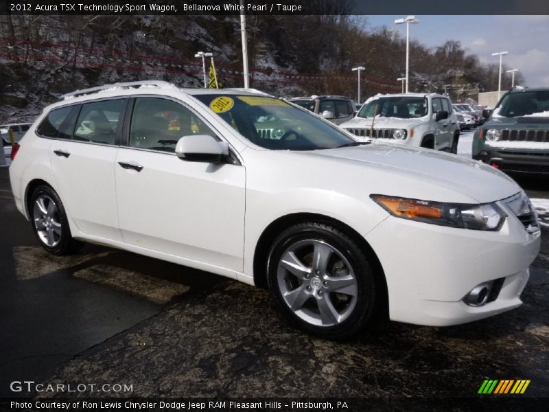 Bellanova White Pearl / Taupe 2012 Acura TSX Technology Sport Wagon