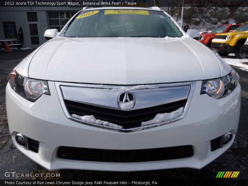 Bellanova White Pearl / Taupe 2012 Acura TSX Technology Sport Wagon