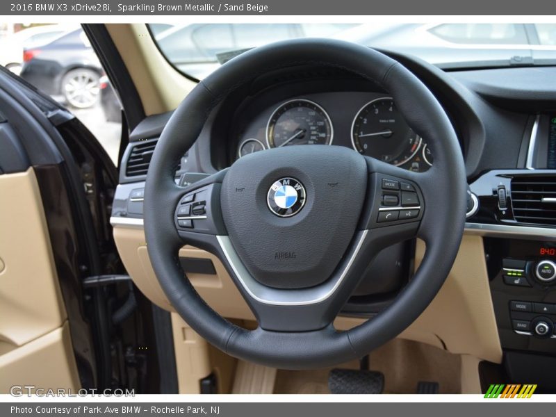 Sparkling Brown Metallic / Sand Beige 2016 BMW X3 xDrive28i