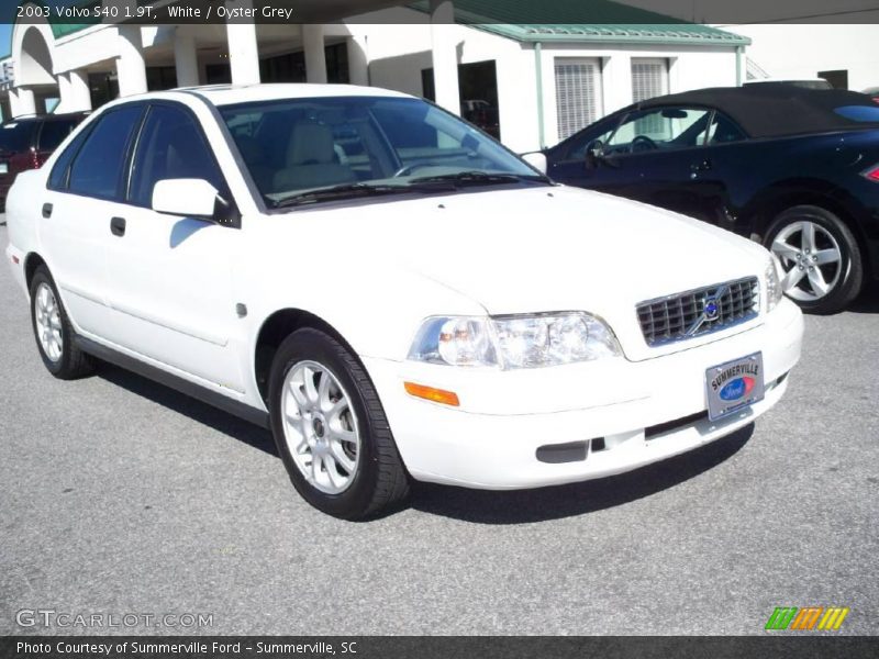 White / Oyster Grey 2003 Volvo S40 1.9T