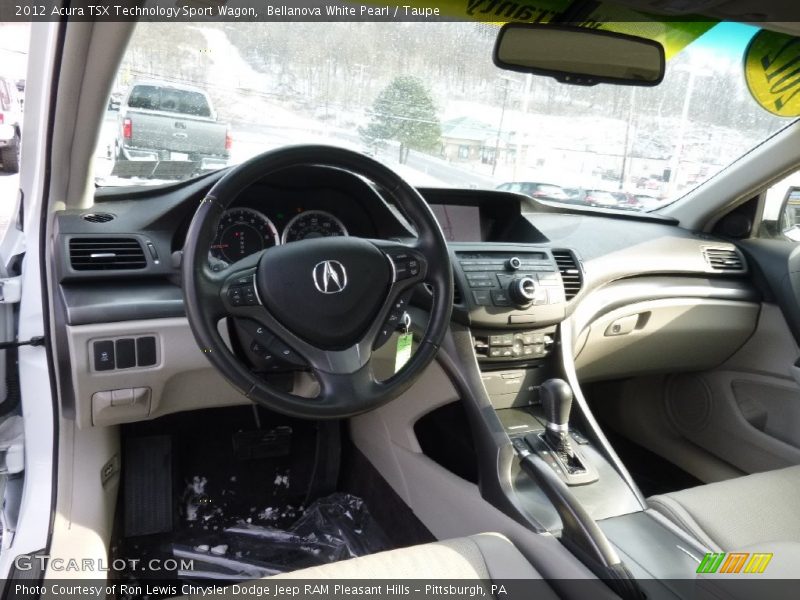 Bellanova White Pearl / Taupe 2012 Acura TSX Technology Sport Wagon