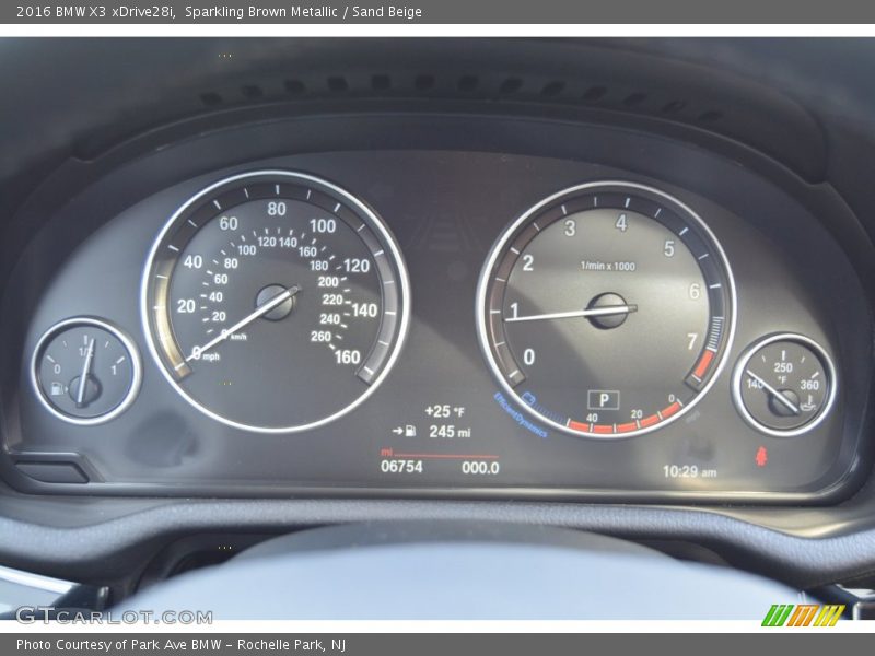 Sparkling Brown Metallic / Sand Beige 2016 BMW X3 xDrive28i