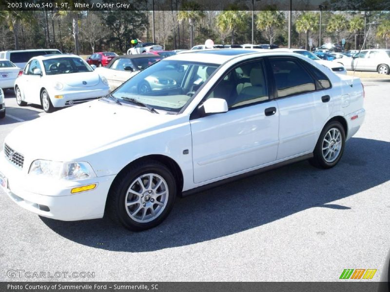 White / Oyster Grey 2003 Volvo S40 1.9T