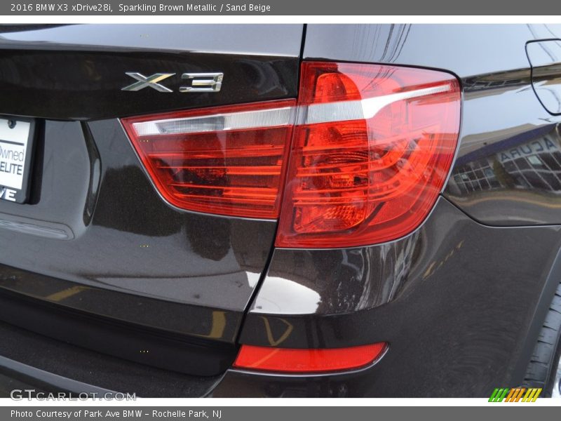 Sparkling Brown Metallic / Sand Beige 2016 BMW X3 xDrive28i