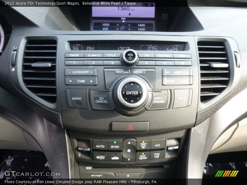 Bellanova White Pearl / Taupe 2012 Acura TSX Technology Sport Wagon