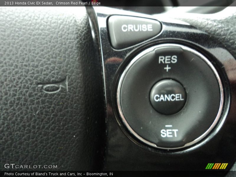 Crimson Red Pearl / Beige 2013 Honda Civic EX Sedan