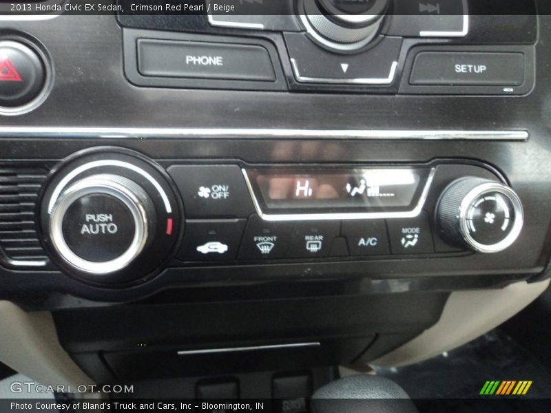 Crimson Red Pearl / Beige 2013 Honda Civic EX Sedan