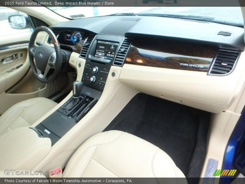 Deep Impact Blue Metallic / Dune 2015 Ford Taurus Limited