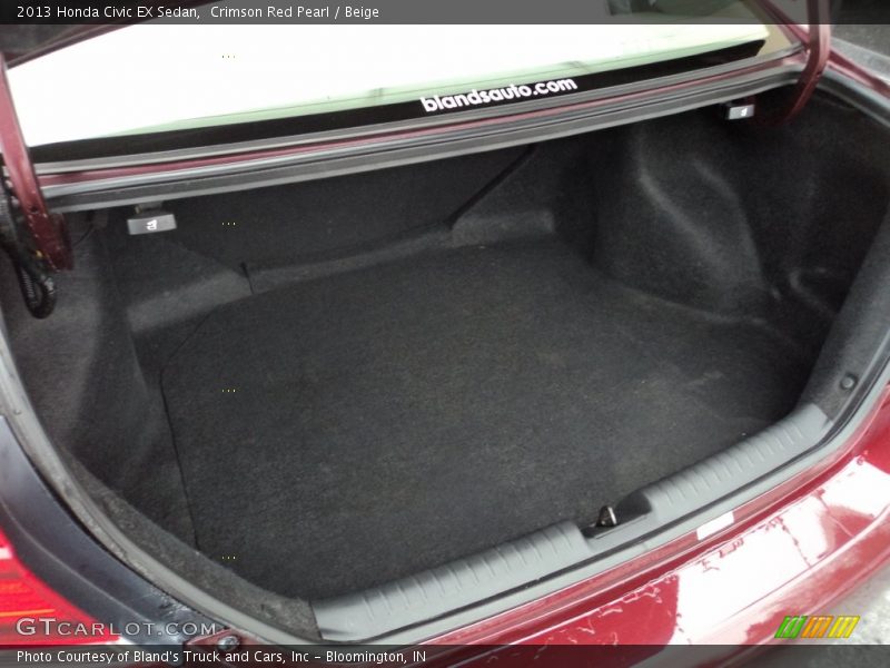 Crimson Red Pearl / Beige 2013 Honda Civic EX Sedan