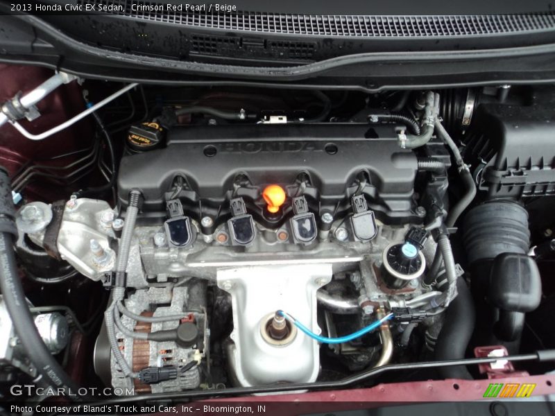 Crimson Red Pearl / Beige 2013 Honda Civic EX Sedan