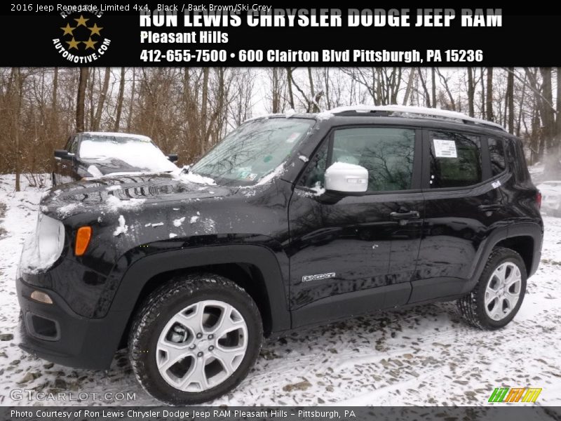 Black / Bark Brown/Ski Grey 2016 Jeep Renegade Limited 4x4