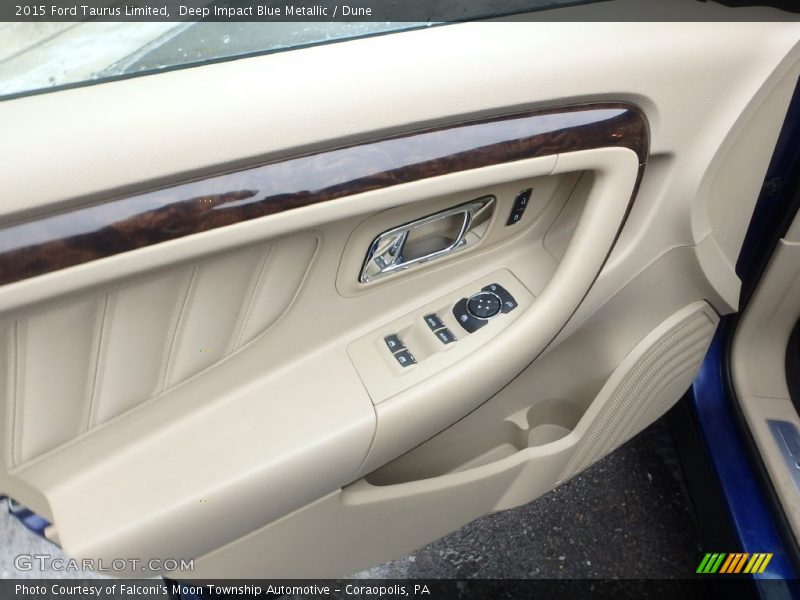 Deep Impact Blue Metallic / Dune 2015 Ford Taurus Limited