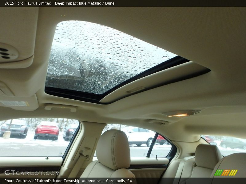 Deep Impact Blue Metallic / Dune 2015 Ford Taurus Limited