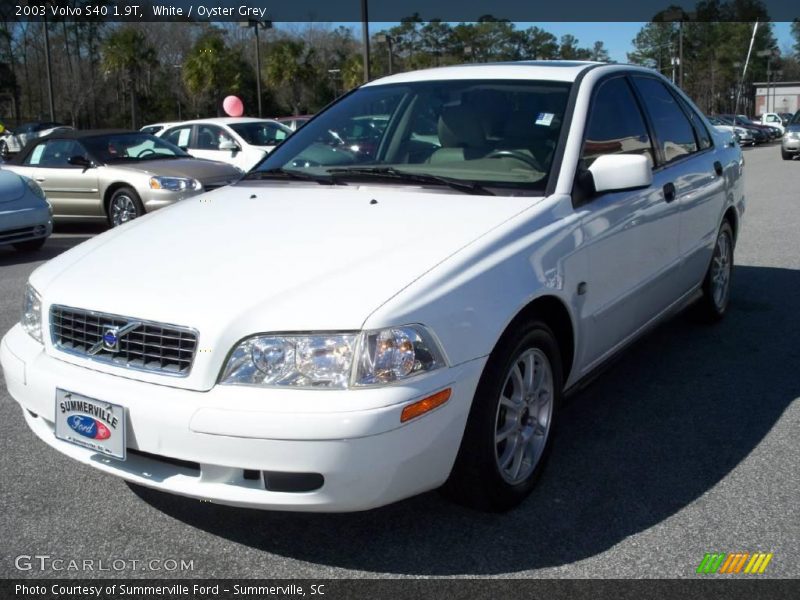 White / Oyster Grey 2003 Volvo S40 1.9T