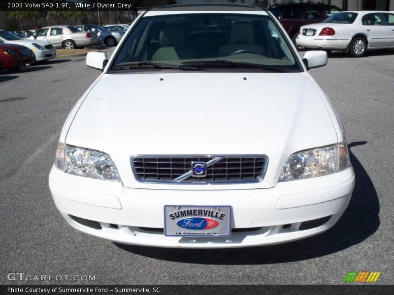 White / Oyster Grey 2003 Volvo S40 1.9T