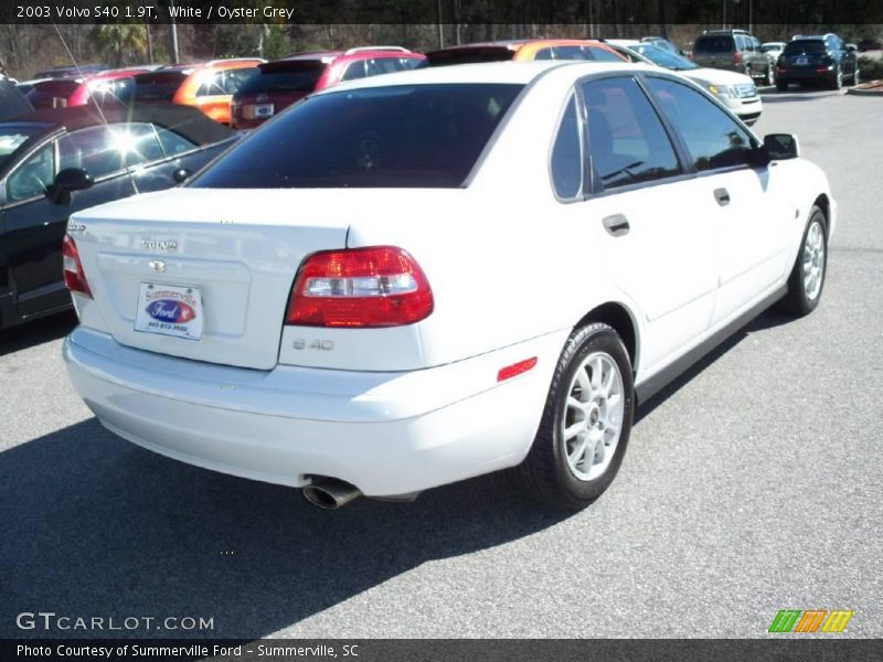 White / Oyster Grey 2003 Volvo S40 1.9T