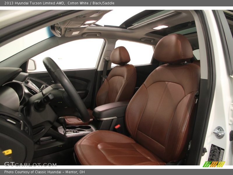 Cotton White / Black/Saddle 2013 Hyundai Tucson Limited AWD