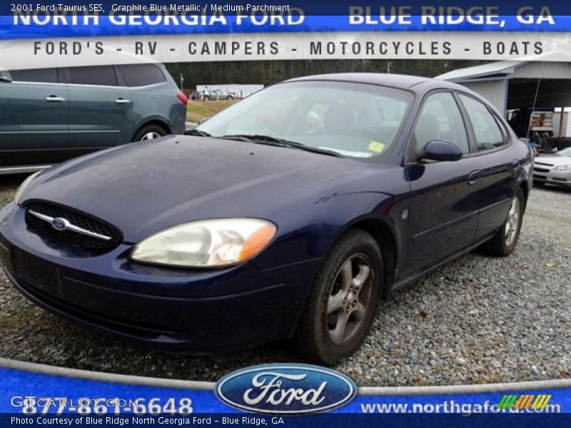 Graphite Blue Metallic / Medium Parchment 2001 Ford Taurus SES