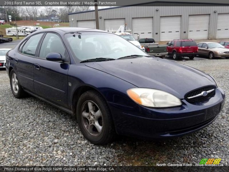 Graphite Blue Metallic / Medium Parchment 2001 Ford Taurus SES