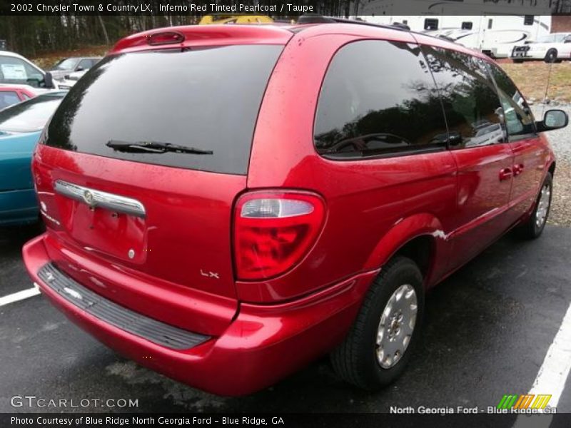 Inferno Red Tinted Pearlcoat / Taupe 2002 Chrysler Town & Country LX