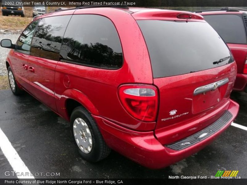 Inferno Red Tinted Pearlcoat / Taupe 2002 Chrysler Town & Country LX