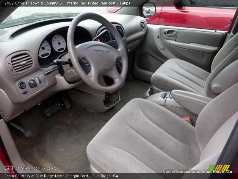 Inferno Red Tinted Pearlcoat / Taupe 2002 Chrysler Town & Country LX