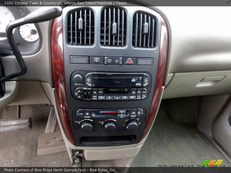 Inferno Red Tinted Pearlcoat / Taupe 2002 Chrysler Town & Country LX