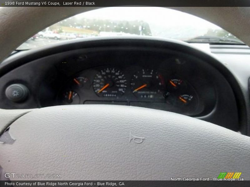 Laser Red / Black 1998 Ford Mustang V6 Coupe