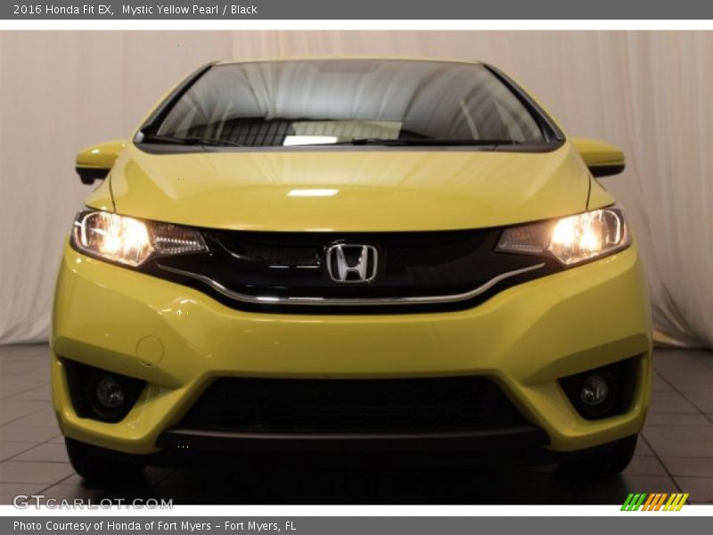 Mystic Yellow Pearl / Black 2016 Honda Fit EX