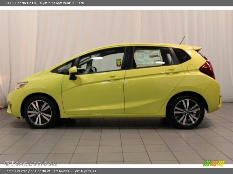 Mystic Yellow Pearl / Black 2016 Honda Fit EX