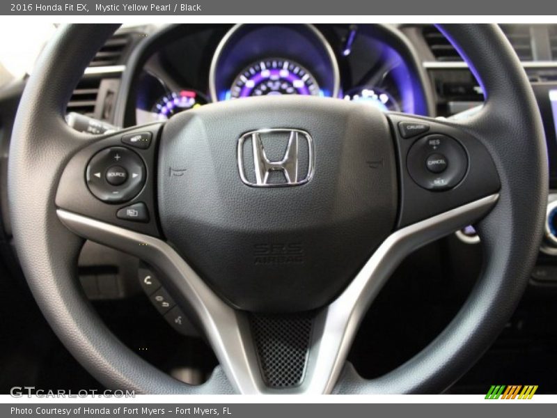 Mystic Yellow Pearl / Black 2016 Honda Fit EX