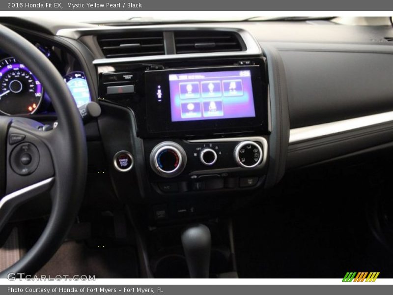 Mystic Yellow Pearl / Black 2016 Honda Fit EX