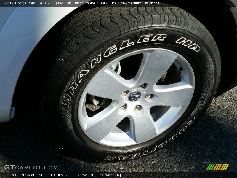 Bright White / Dark Slate Gray/Medium Graystone 2012 Dodge Ram 1500 SLT Quad Cab