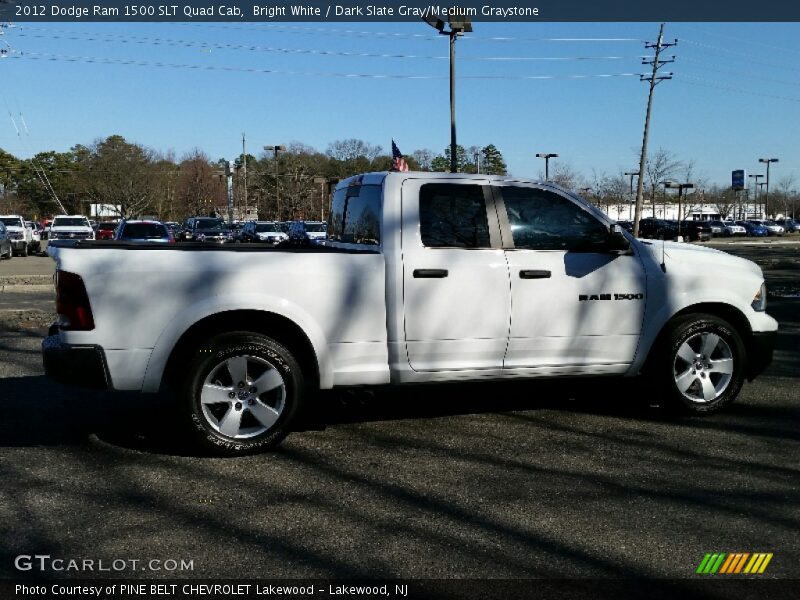 Bright White / Dark Slate Gray/Medium Graystone 2012 Dodge Ram 1500 SLT Quad Cab