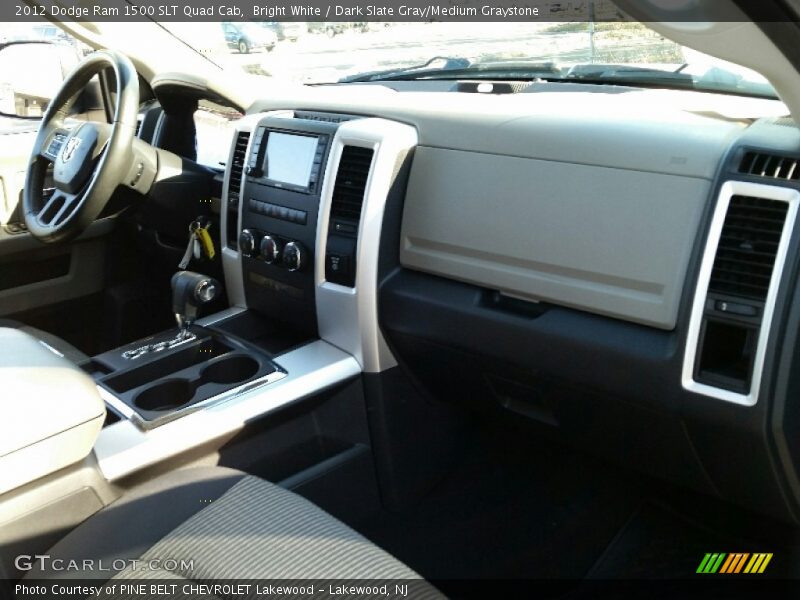 Bright White / Dark Slate Gray/Medium Graystone 2012 Dodge Ram 1500 SLT Quad Cab