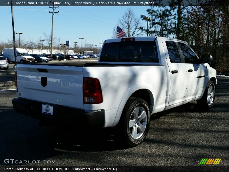 Bright White / Dark Slate Gray/Medium Graystone 2012 Dodge Ram 1500 SLT Quad Cab