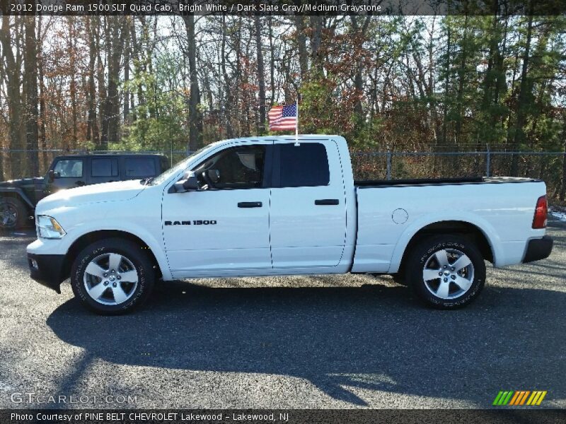 Bright White / Dark Slate Gray/Medium Graystone 2012 Dodge Ram 1500 SLT Quad Cab