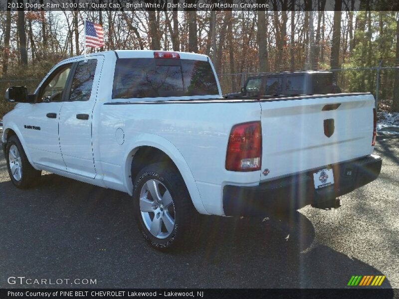 Bright White / Dark Slate Gray/Medium Graystone 2012 Dodge Ram 1500 SLT Quad Cab